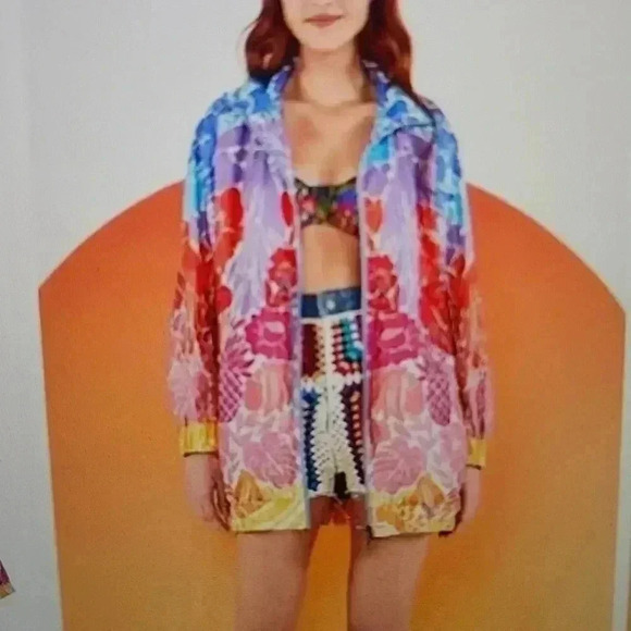 FARM RIO TROPICAL PARKA WINDBREAKER SIZE S